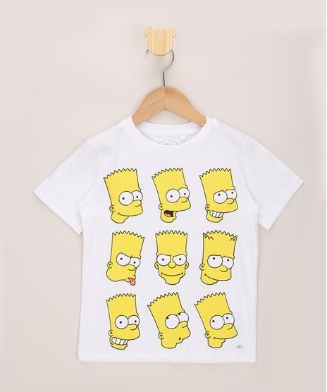 Camiseta-Infantil-Rostos-Bart-Simpson-Manga-Curta-Branca-9970618-Branco_1