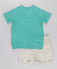 Conjunto-de-Camiseta-em-Algodao---Sustentavel-Verde-Agua---Bermuda-em-Linho-Bege-8669334-Bege_2