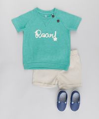 Conjunto-de-Camiseta-em-Algodao---Sustentavel-Verde-Agua---Bermuda-em-Linho-Bege-8669334-Bege_3