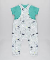 Conjunto-de-Body-Verde-Agua---Macacao-e-Bone-Estampado-de-Animais-Cinza-Mescla-Claro-8676334-Cinza_Mescla_Claro_4