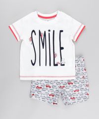 Conjunto-de-Camiseta--Smile--Off-White---Bermuda-Estampada-em-Algodao---Sustentavel-Cinza-Claro-8676871-Cinza_Claro_1