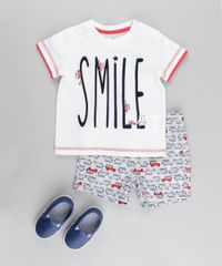 Conjunto-de-Camiseta--Smile--Off-White---Bermuda-Estampada-em-Algodao---Sustentavel-Cinza-Claro-8676871-Cinza_Claro_3