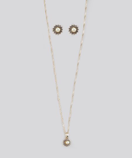 Kit-de-Brinco-e-Colar-com-Strass-Dourado-8689065-Dourado_1