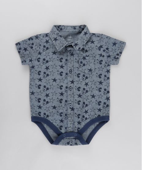 Body-Jeans-Estampado-Mickey-em-Algodao---Sustentavel-Azul-Medio-8652639-Azul_Medio_1