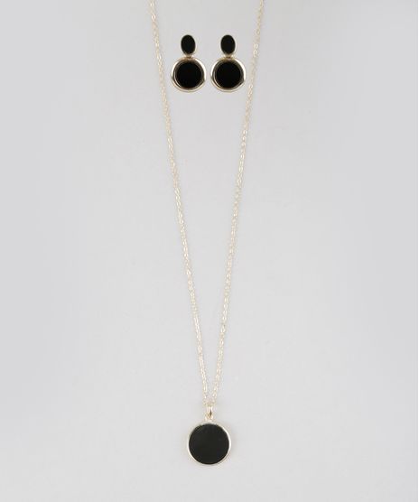 Kit-de-Brinco-e-Colar-Redondo-Dourado-8624877-Dourado_1