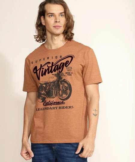 Camiseta-Masculina--Vintage--Flocada-Manga-Curta-Gola-Careca-Caramelo-9966705-Caramelo_1