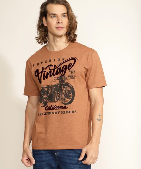 Camiseta-Masculina--Vintage--Flocada-Manga-Curta-Gola-Careca-Caramelo-9966705-Caramelo_1