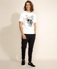Calca-de-Moletom-Masculina-Relaxed-Slim-Listrada-com-Recortes-e-Bolsos-Preta-9963083-Preto_6
