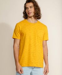 Camiseta-Masculina-Basica-com-Bolso-Manga-Curta-Gola-Careca-Mostarda-9286099-Mostarda_1