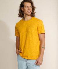 Camiseta-Masculina-Basica-com-Bolso-Manga-Curta-Gola-Careca-Mostarda-9286099-Mostarda_5