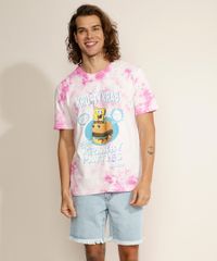 Camiseta-Masculina-Bob-Esponja-Estampada-Tie-Dye-Manga-Curta-Gola-Careca-Rosa-9962329-Rosa_6 Camiseta-Masculina-Bob-Esponja-Estampada-Tie-Dye-Manga-Curta-Gola-Careca-Rosa-9962329-Rosa_6