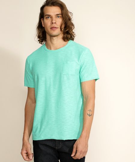 Camiseta-Masculina-Basica-Flame-com-Bolso-Manga-Curta-Gola-Careca-Verde-Agua-9971230-Verde_Agua_1