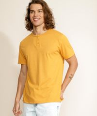 Camiseta-Masculina-Basica-Manga-Curta-Gola-Portuguesa-Mostarda-9964951-Mostarda_1