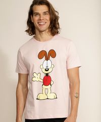 Camiseta-Masculina-Odiei-Garfield-Manga-Curta-Gola-Careca-Rosa-Claro-9974911-Rosa_Claro_1
