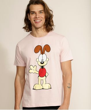 Camiseta-Masculina-Odiei-Garfield-Manga-Curta-Gola-Careca-Rosa-Claro-9974911-Rosa_Claro_1