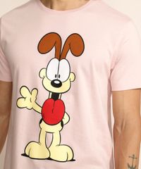 Camiseta-Masculina-Odiei-Garfield-Manga-Curta-Gola-Careca-Rosa-Claro-9974911-Rosa_Claro_2