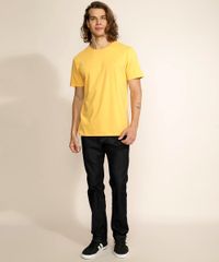 Camiseta-Masculina-Basica-com-Bordado-Manga-Curta-Gola-Careca-Mostarda-9970354-Mostarda_6