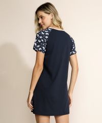 Camisola-Feminina-Raglan-Unicornio-Manga-Curta-Azul-Marinho-9782045-Azul_Marinho_2