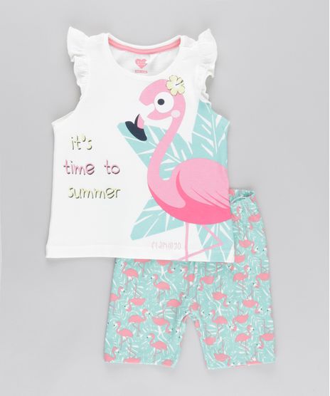 Conjunto-de-Regata-Off-White---Short-Estampado-de-Flamingo-Verde-Claro-8773477-Verde_Claro_1
