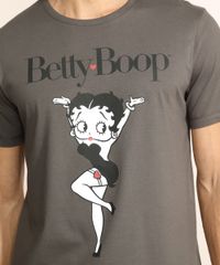Camiseta-Masculina-Betty-Boop-Manga-Curta-Gola-Careca-Chumbo-9970520-Chumbo_2