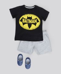 Conjunto-de-Camiseta-Batman-Preta---Bermuda-em-Moletom-Cinza-Mescla-8800181-Cinza_Mescla_3