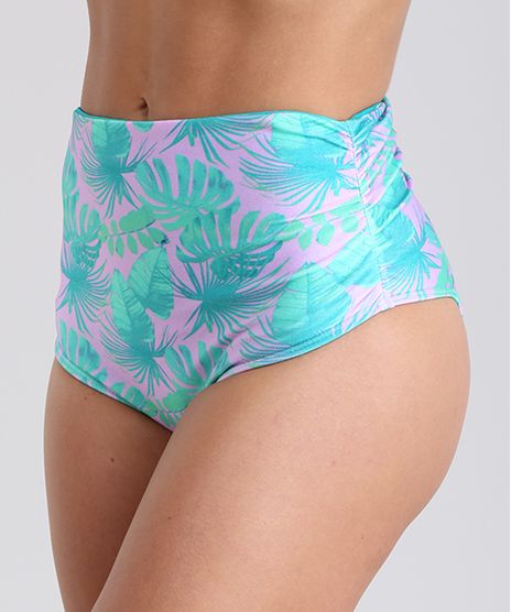 Biquini-Calcinha-Hot-Pant-Estampada-de-Folhagens-Lilas-8700894-Lilas_1