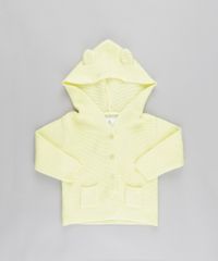 Casaco-em-Trico-com-Capuz-Amarelo-Claro-8686098-Amarelo_Claro_1