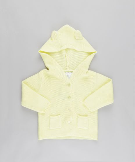 Casaco-em-Trico-com-Capuz-Amarelo-Claro-8686098-Amarelo_Claro_1
