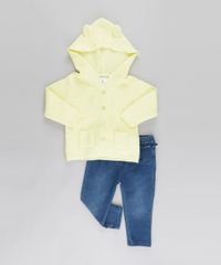 Casaco-em-Trico-com-Capuz-Amarelo-Claro-8686098-Amarelo_Claro_3