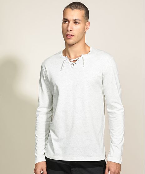 Bata-Masculina-com-Amarracao-Manga-Longa-Gola-V-Bege-Claro-9754576-Bege_Claro_1