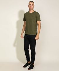 Camiseta-Masculina-Basica-com-Bolso-Manga-Curta-Gola-Careca-Verde-Militar-9286099-Verde_Militar_3