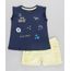 Conjunto-de-Regata-Azul-Marinho---Short-em-Moletom-Amarelo-Claro-8788997-Amarelo_Claro_1