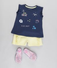 Conjunto-de-Regata-Azul-Marinho---Short-em-Moletom-Amarelo-Claro-8788997-Amarelo_Claro_3