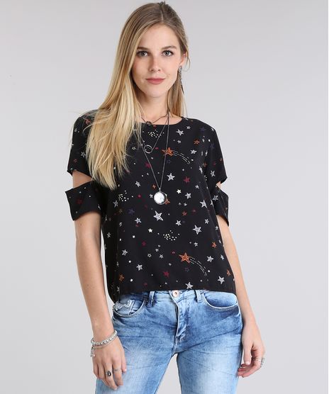 Blusa-Estampada-de-Estrelas-Preta-8700633-Preto_1