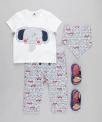 Conjunto-de-Camiseta--Elefante--Off-White---Calca-Estampada-em-Moletom---Babador-Bandana-Estampado-Cinza-Mescla-8676719-Cinza_Mescla_3