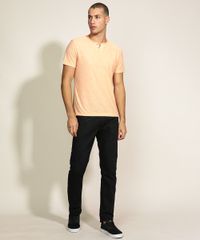 Camiseta-Masculina-Basica-Manga-Curta-Gola-Portuguesa-Laranja-Claro-9965420-Laranja_Claro_3