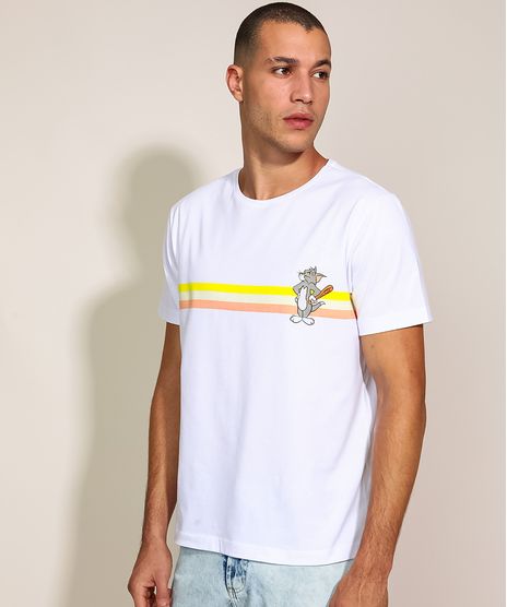 Camiseta-Masculina-Tom-e-Jerry-Manga-Curta-Gola-Careca-Branca-9968111-Branco_1