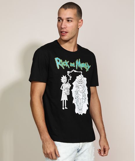 Camiseta-Masculina-Rick-and-Morty-Manga-Curta-Gola-Careca-Preta-9966163-Preto_1