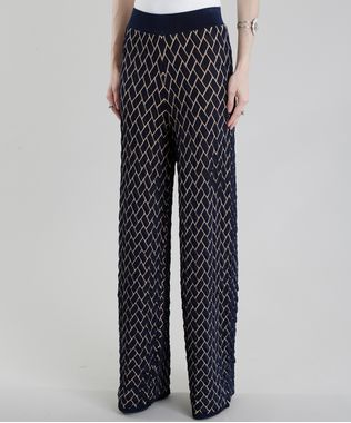 Calca-Pantalona-GIG-Couture-em-Jacquard-de-Trico-Geometrico-Azul-Marinho-8656201-Azul_Marinho_1