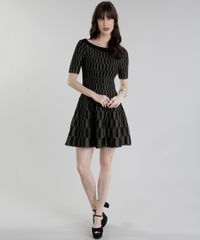 Vestido-GIG-Couture-em-Jacquard-de-Trico-Geometrico-com-Lurex-Preto-8655858-Preto_3