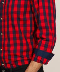 Camisa-Masculina-Tradicional-Estampada-Xadrez-Manga-Longa-Vermelha-9809559-Vermelho_6