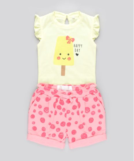 Conjunto-de-Body--Happy-Day--Amarelo---Short-Estampado-em-Moletom-em-Algodao---Sustentavel-Rosa-8682950-Rosa_1