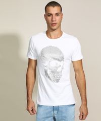 Camiseta-Masculina-Slim-Caveira-Texturizada-Metalizada-Manga-Curta-Gola-Careca-Branca-9967066-Branco_1