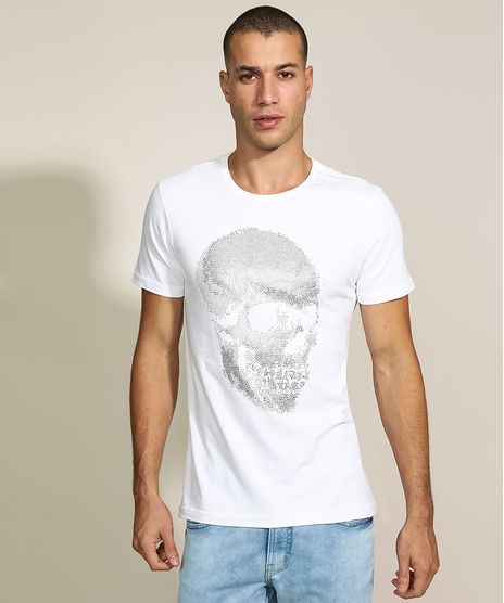 Camiseta-Masculina-Slim-Caveira-Texturizada-Metalizada-Manga-Curta-Gola-Careca-Branca-9967066-Branco_1