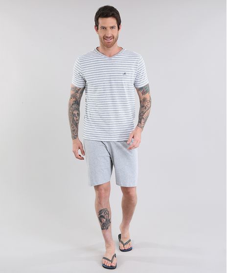 Pijama-Listrado-Cinza-Mescla-Claro-8698151-Cinza_Mescla_Claro_1