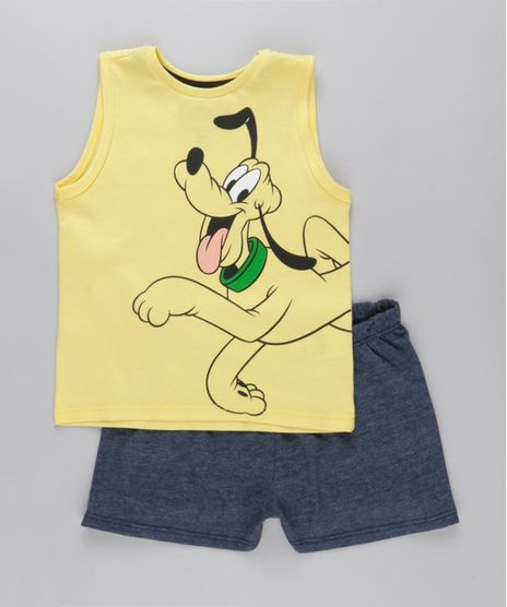 Conjunto-Pluto-de-Regata-Amarela---Bermuda-Cinza-Mescla-Escuro-8800176-Cinza_Mescla_Escuro_1