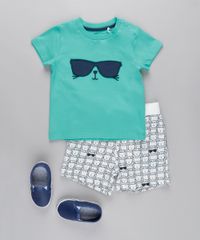 Conjunto-de-Camiseta-Interativa-com-Bordado---Bermuda-Estampada-de-Leao-em-Moletom-Verde-Agua-8670660-Verde_Agua_3