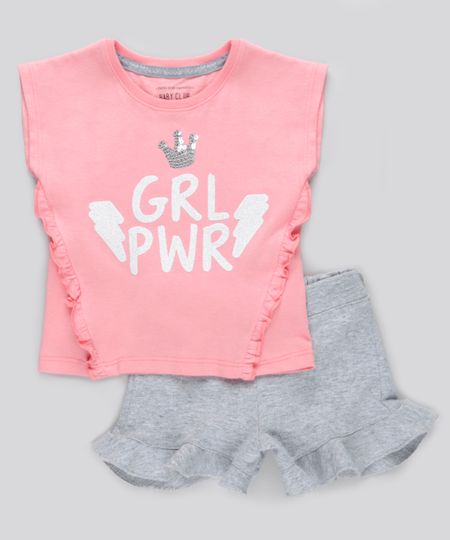 Conjunto-de-Blusa--Grl-Pwr--com-Paetes-Rosa---Short-com-Babados-em-Moletom-Cinza-Mescla-8789003-Cinza_Mescla_1 Conjunto-de-Blusa--Grl-Pwr--com-Paetes-Rosa---Short-com-Babados-em-Moletom-Cinza-Mescla-8789003-Cinza_Mescla_1