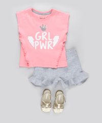 Conjunto-de-Blusa--Grl-Pwr--com-Paetes-Rosa---Short-com-Babados-em-Moletom-Cinza-Mescla-8789003-Cinza_Mescla_3