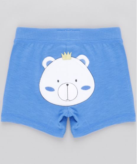 Bermuda-com-Bordado--Urso--em-Algodao---Sustentavel-Azul-8600863-Azul_1